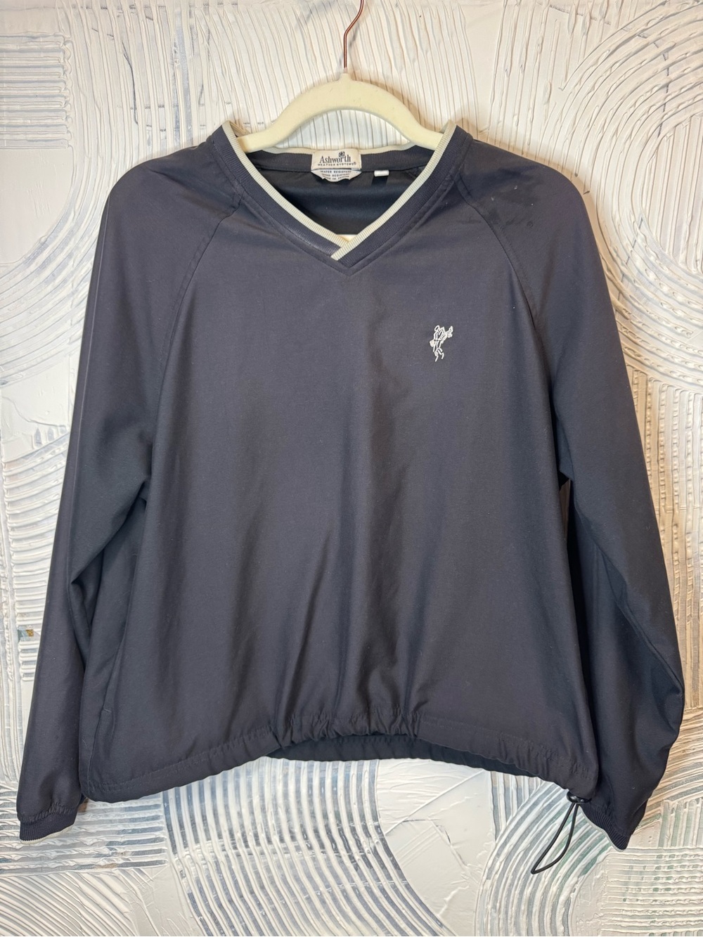 Vintage Ashworth Weather Systems Golf Windbreaker Pullover Small Black